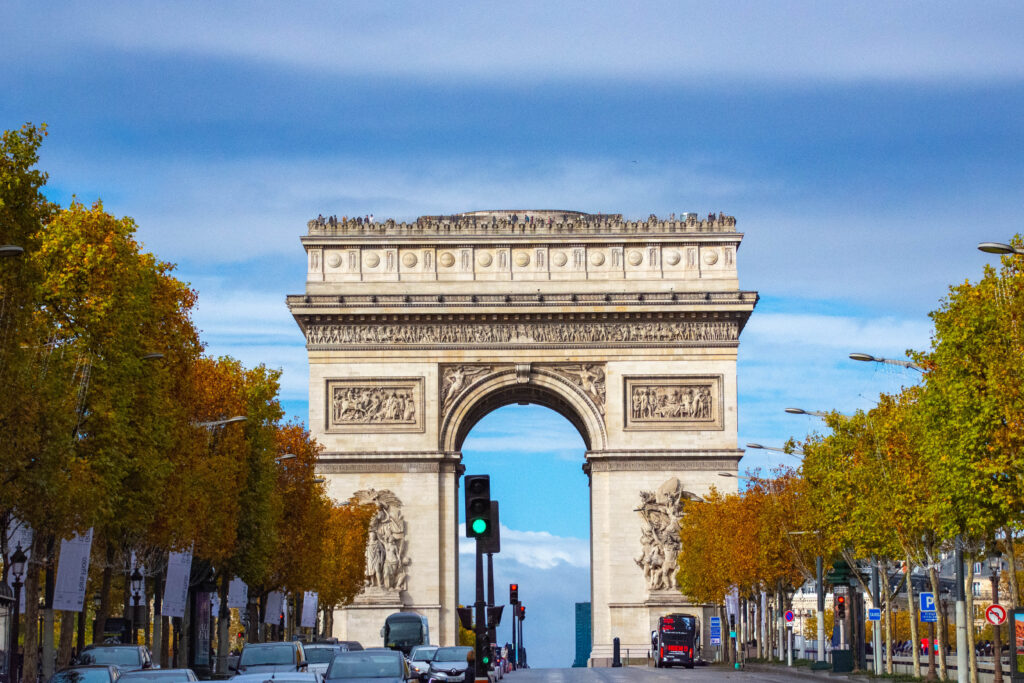 Champs-Elysées and the Arc de Triomphe