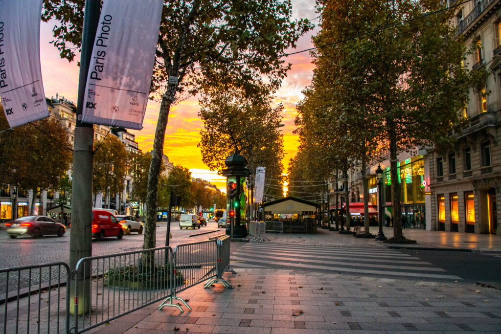 Sunrise on the Champs Elysées